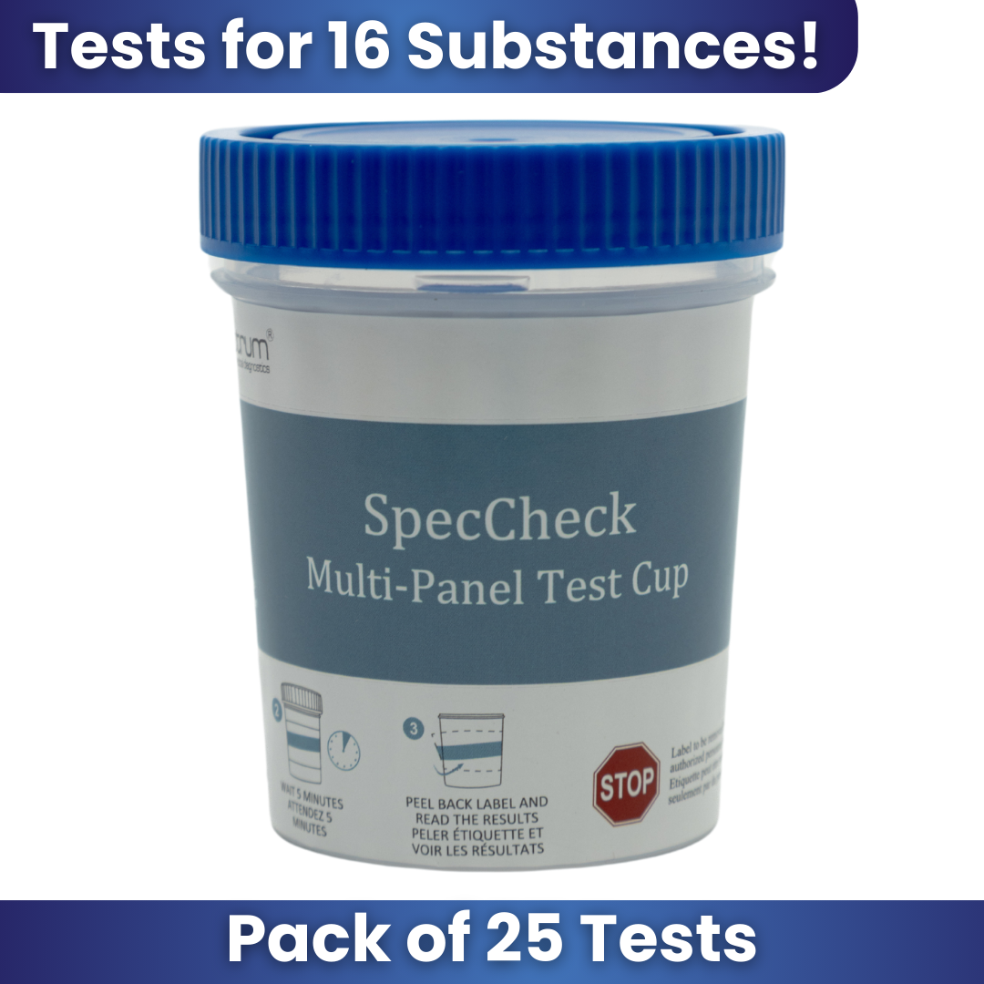 SpecCheck 16-panel Drug Test Cup (25 Tests/Kit)