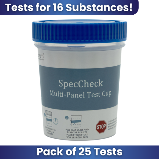 SpecCheck 16-panel Drug Test Cup (25 Tests/Kit)