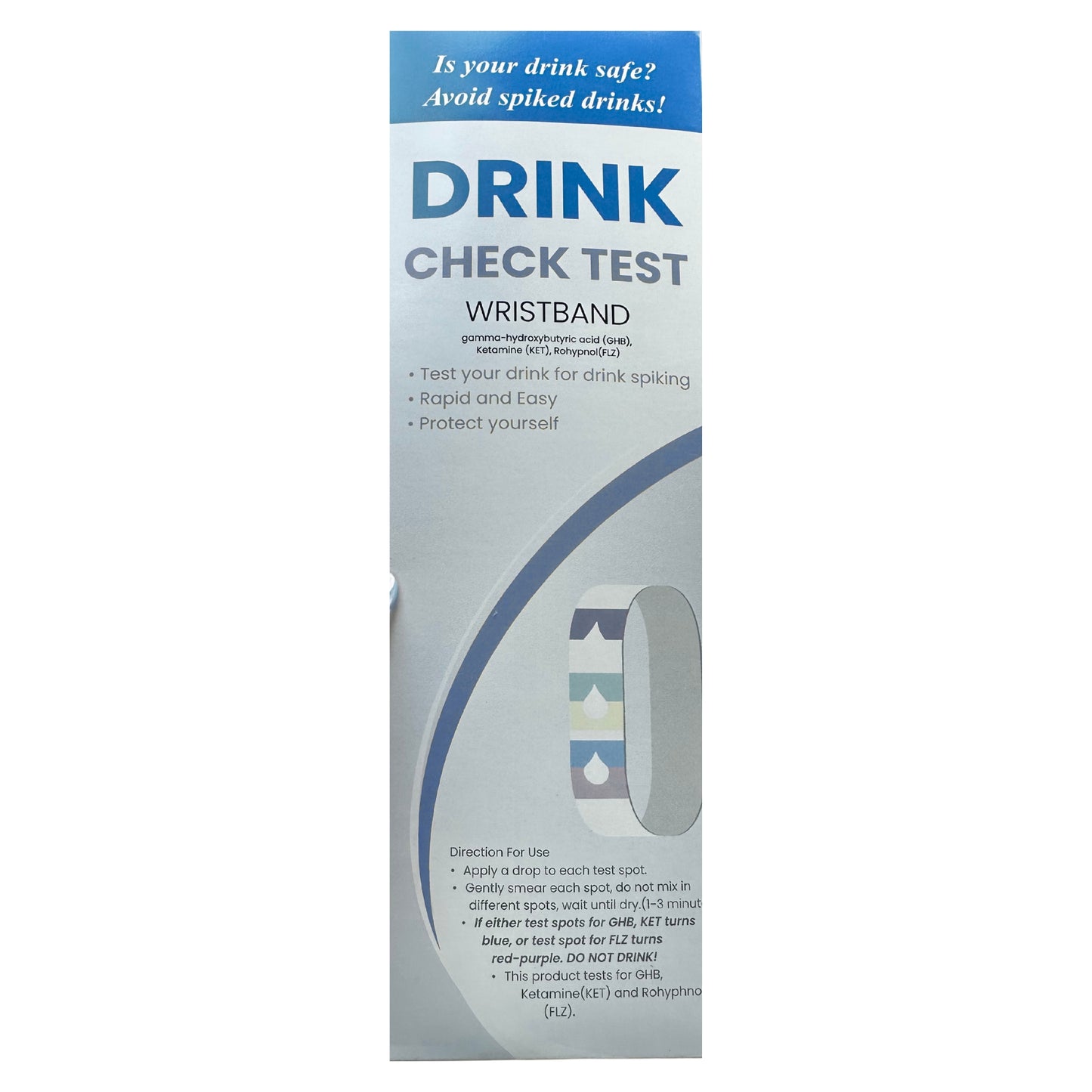 SpikeCheck™ Wristband Drink Test - 5-Drug Detection