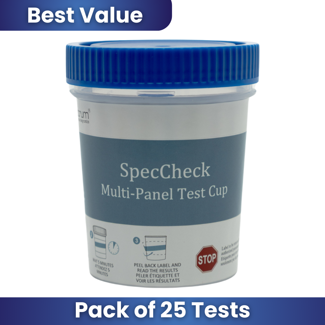 SpecCheck 12-panel Drug Test Cup with Parent Alcohol (25 Tests/Kit)