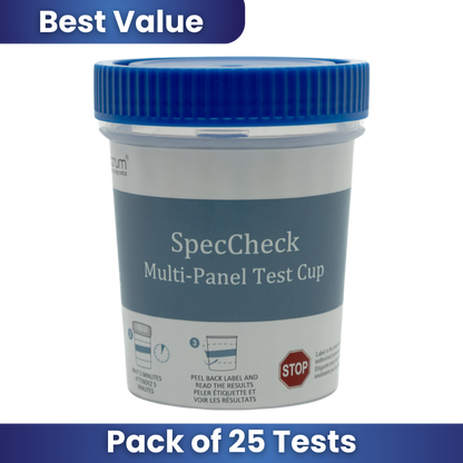 SpecCheck 12-panel Drug Test Cup with Parent Alcohol (25 Tests/Kit)