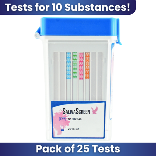 SpecCheck 10-panel Saliva Drug Test (25 Tests/Kit)