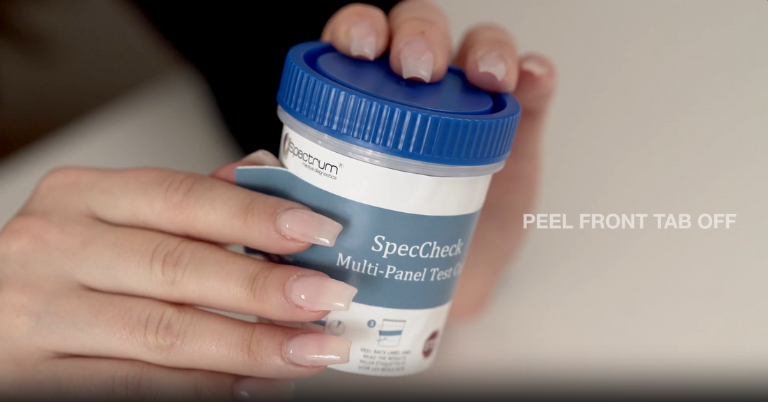 How to use our SpecCheck multi-panel drug test cups.